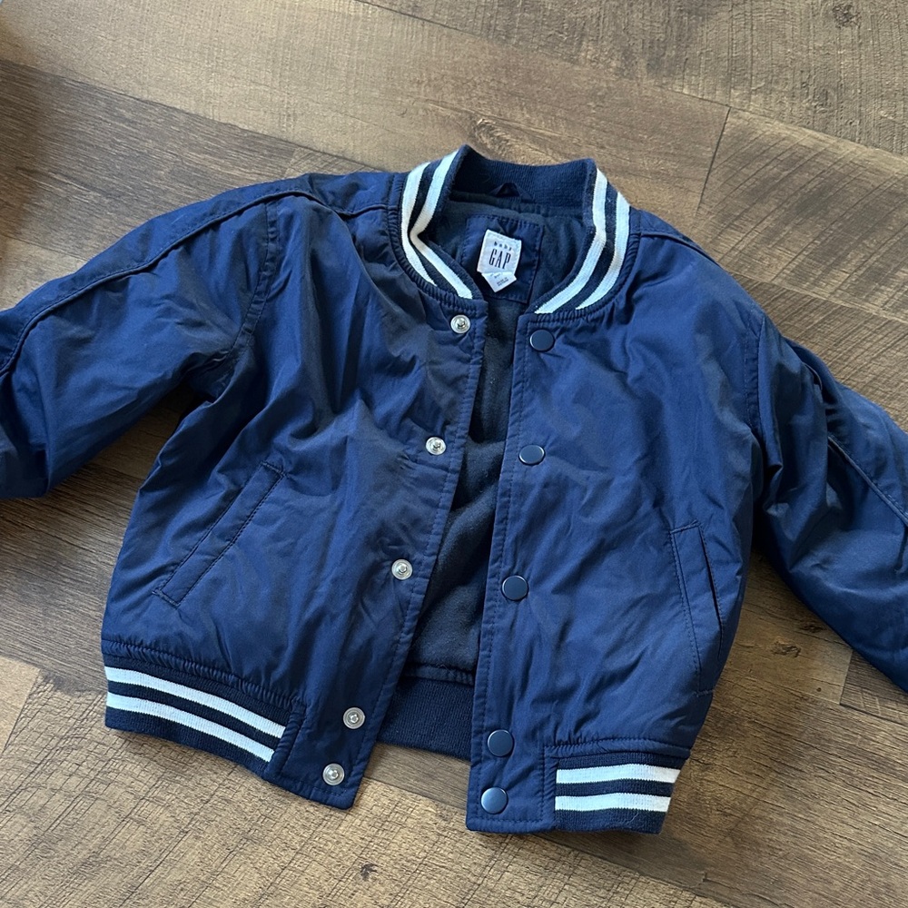 GAP Navy Blue Kids Puffer Bomber Jacket